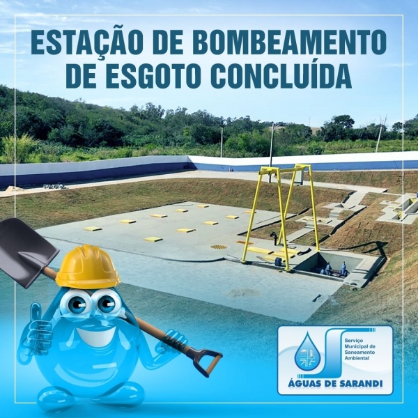 Estação de Bombeamento de Esgoto concluída