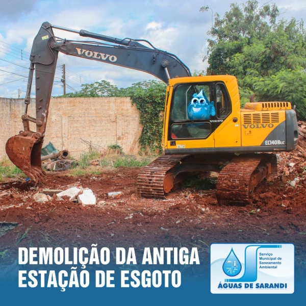 Demolição da antiga Estação de Esgoto