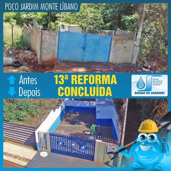 13ª Reforma Concluída: Poço Jardim Monte Líbano